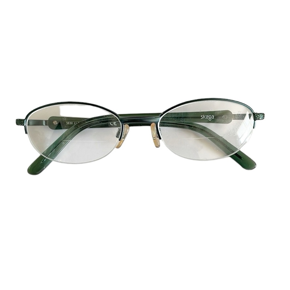 Skaga Half Rim Greem Metal Frame Eyeglass Frame Only 3830 LI 50[]18